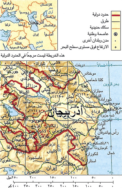خريطة أذربيجان