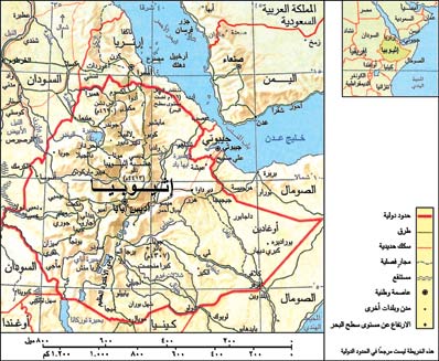 خريطة إثيوبيا