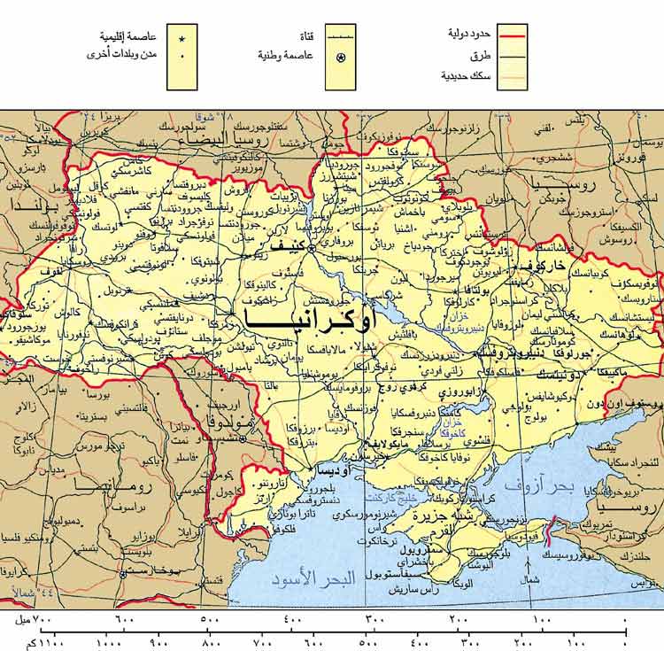 خريطة اوكرانيا السياسية