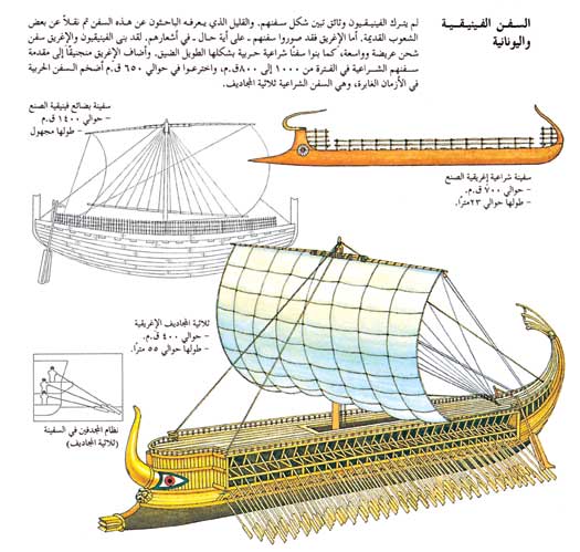 السفن الفينيقية واليونانية