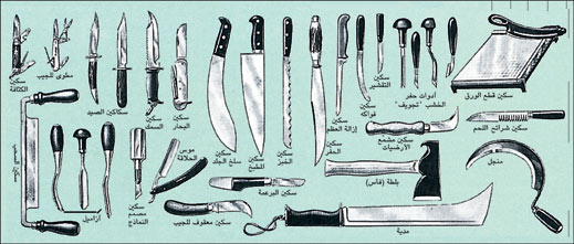 أنواع السكاكين