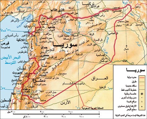  خريطة سوريــــــــا