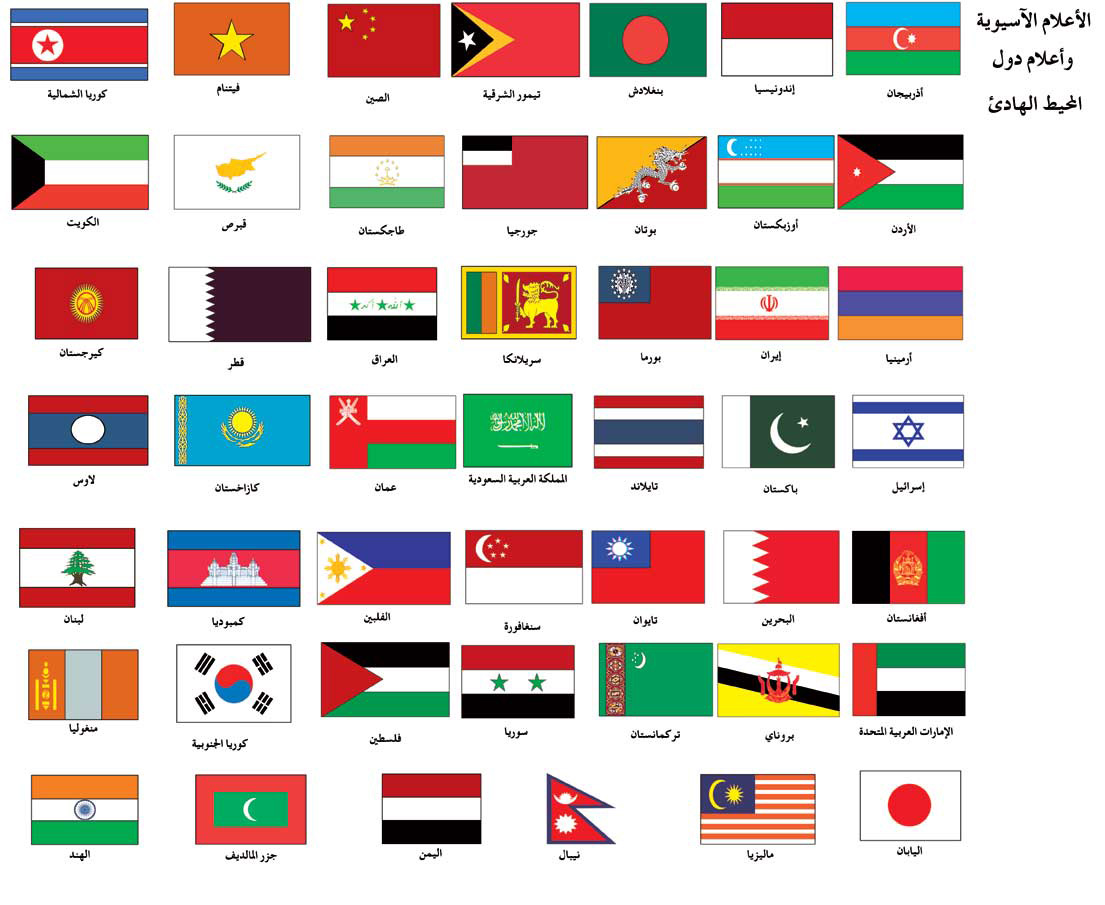  الأعلام الآسيوية وأعلام دول المحيط الهادئ