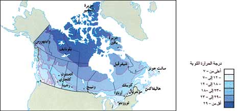 متوسط درجة الحرارة في يناير