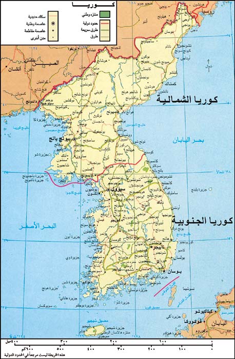 خريطة كوريا