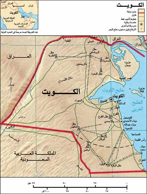 خريطة الكويت
