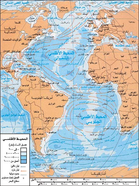 خريطة المحيط الأطلسي