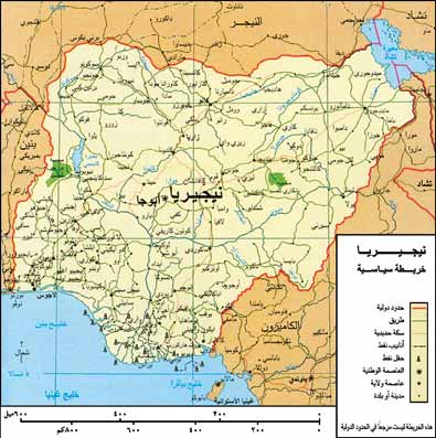 خريطة نيجيريا